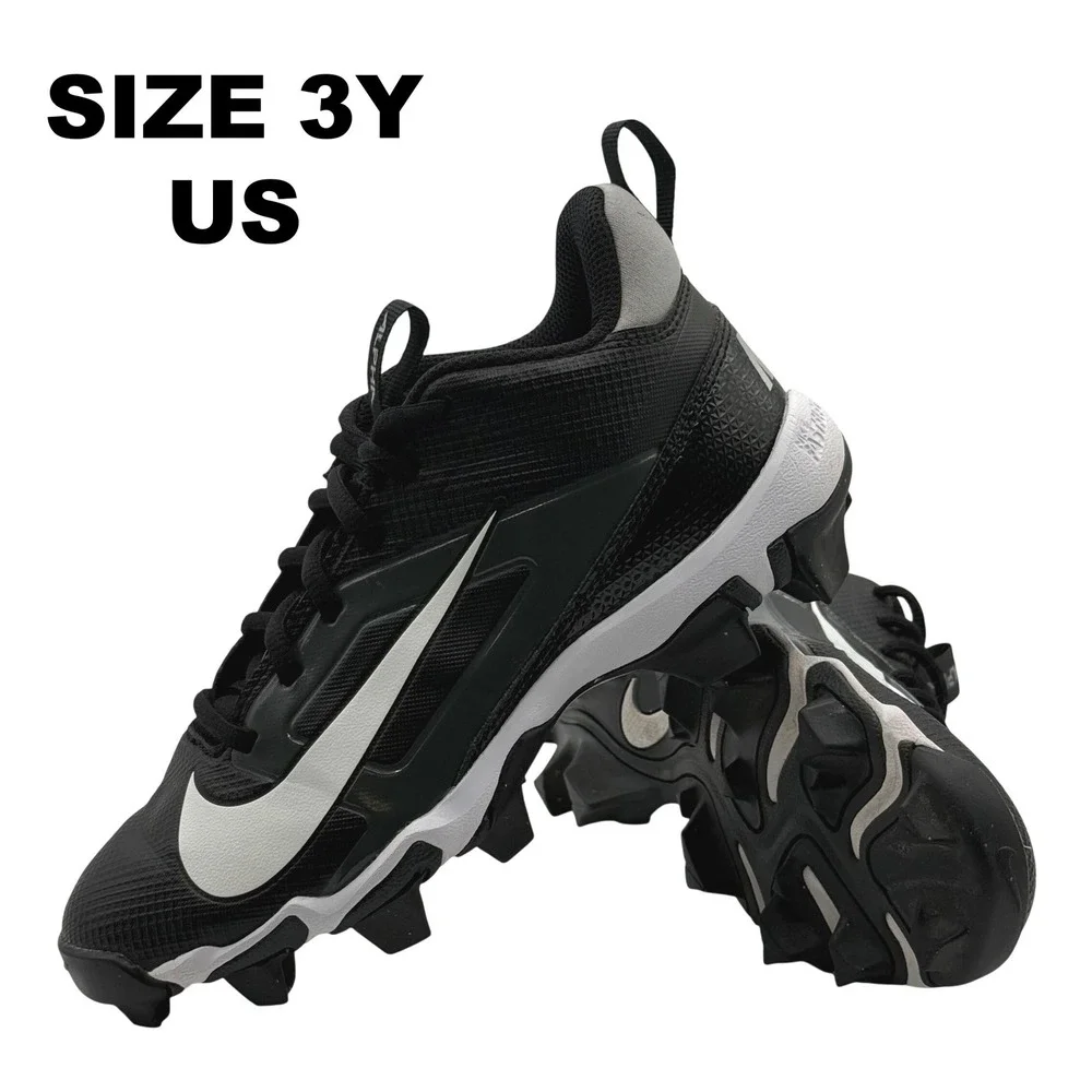 Nike Alpha Menace 4‎ Shark Cleats Youth 3Y Black White FQ4012-001 Football